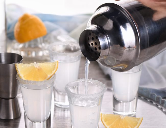 Freshly squeezed lemon juice paired with vodka offers a sophisticated twist on the drink. Serve in shots with salt.